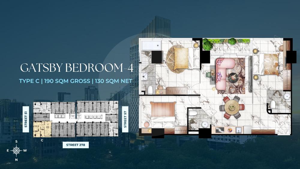 4 Bedroom Condo for Sale  Time Square 9, BKK1, Phnom Penh